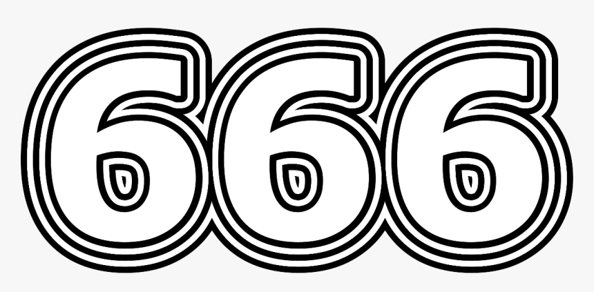 666 Изображение Числа Шестьсот Шестьдесят Шесть - Circle, HD Png Download