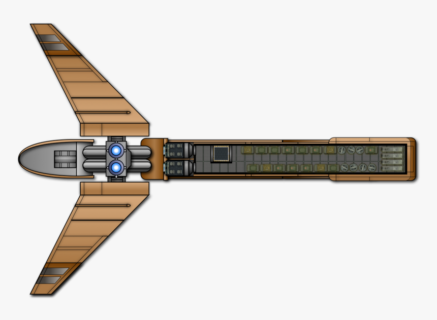 Yv-666middeck - Star Wars Yv 666 Top View, HD Png Download