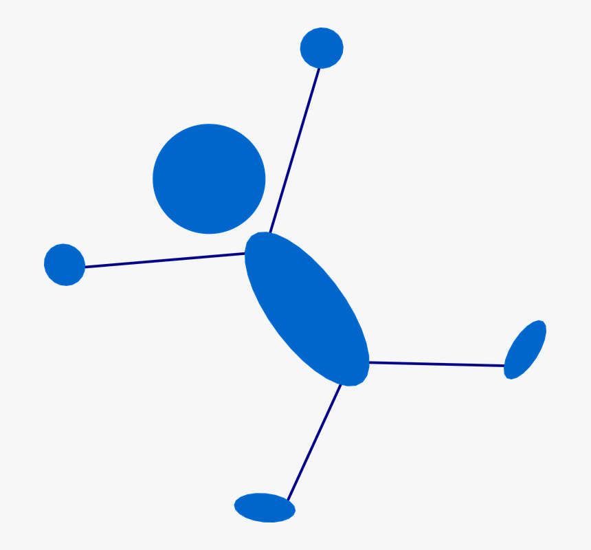 Stickman Bleu Bonhomme Allume - Stick Figure Lying Down, HD Png Download