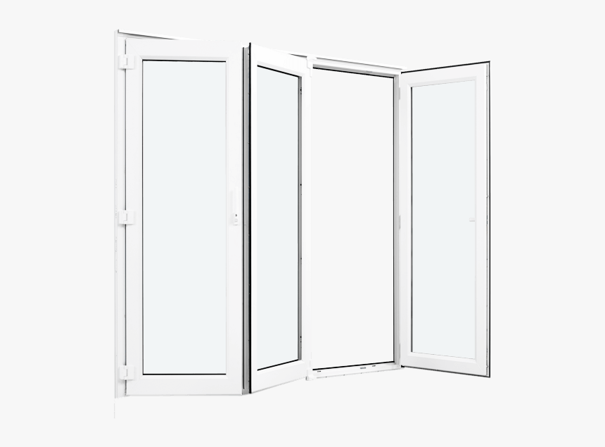 White Upvc Bifold Door Cut Out - Window, HD Png Download