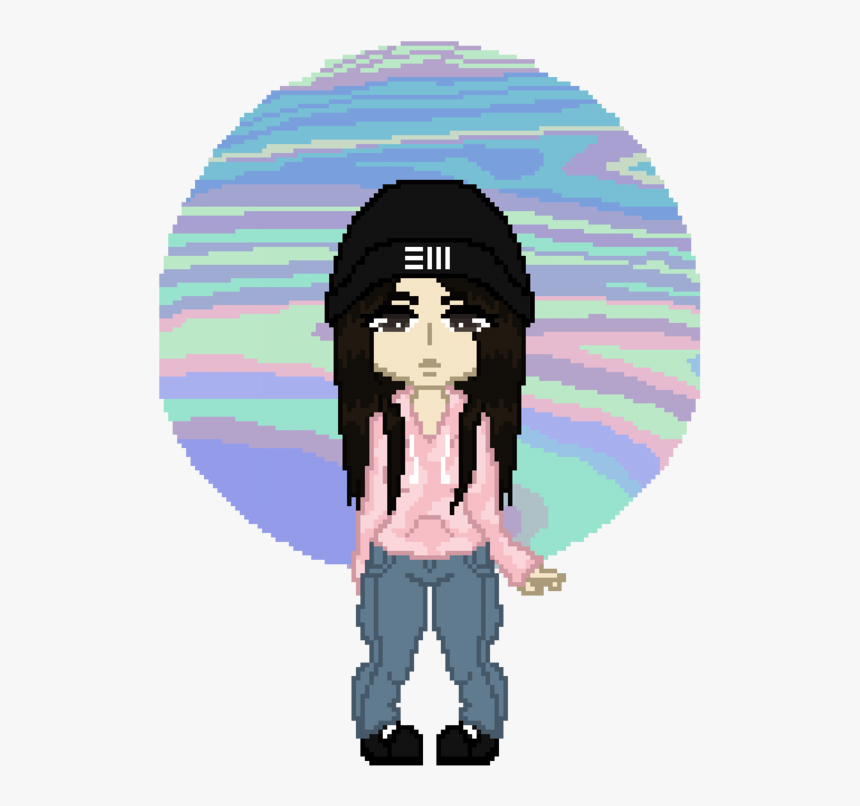 Black Hair Cartoon Visual Perception - Illustration, HD Png Download