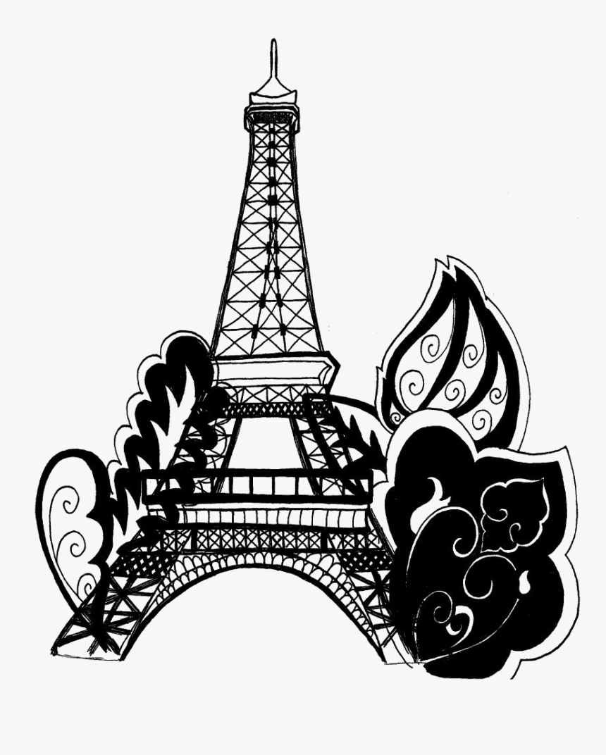 Eiffel Tower Silhouette Png Background Image , Png - Eiffel Tower Paris Printable Coloring Pages, Transparent Png