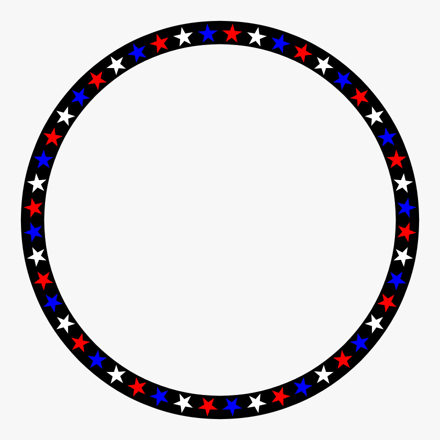 Red White Blue Stars Circle - Free Printable Merry Christmas Banner Letters, HD Png Download