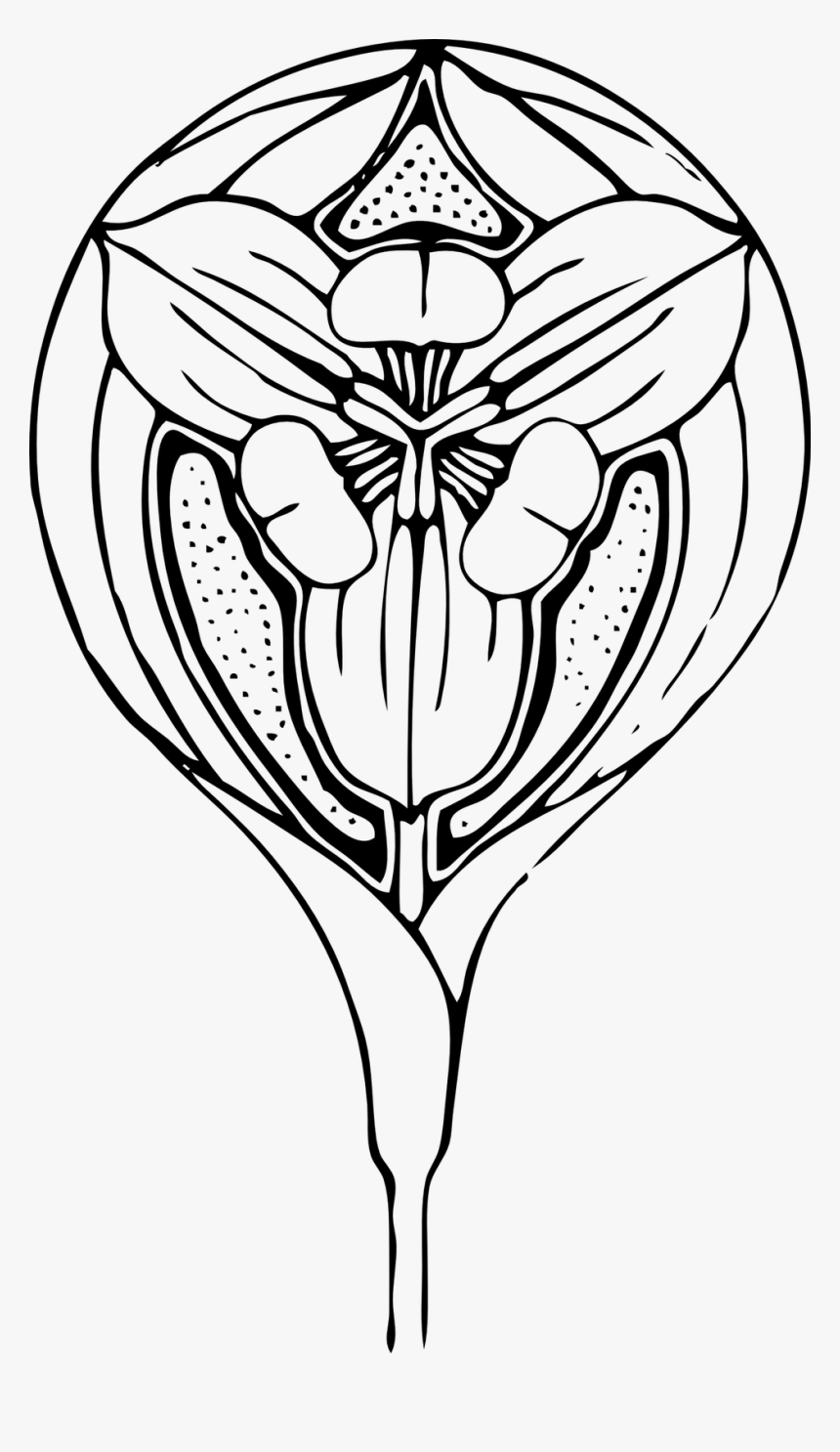 Art Nouveau Art Deco Tattoo, HD Png Download
