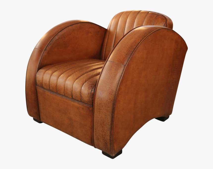 Art Deco Armchair Leather, HD Png Download