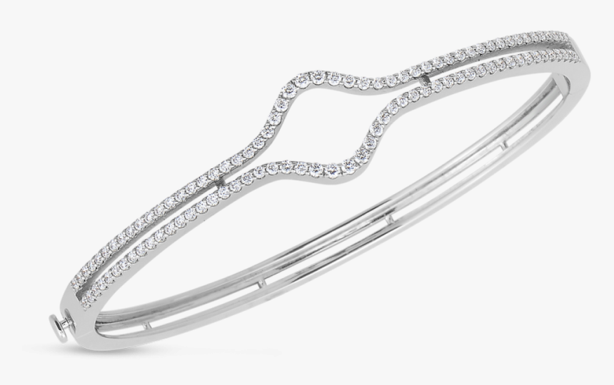 Roberto Coin Art Deco Bangle With Diamonds, HD Png Download