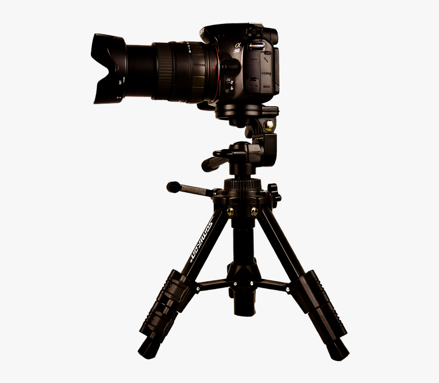 Sony Slt-a58, Camera, Sony, Digital Camera, Photography - Camera On Tripod Clipart, HD Png Download