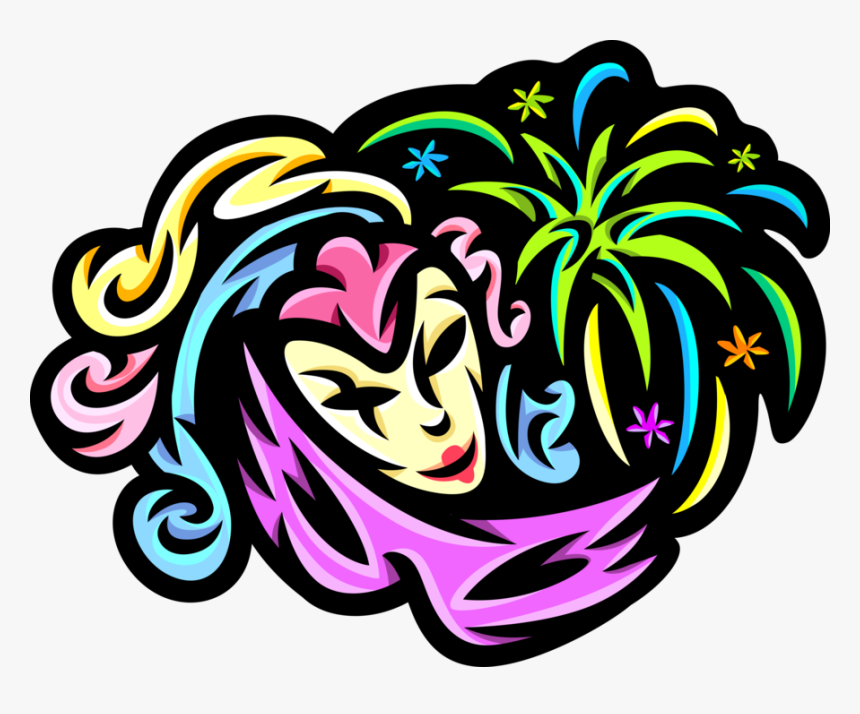 Vector Illustration Of New Orleans Mardi Gras, Shrove - Illustration, HD Png Download