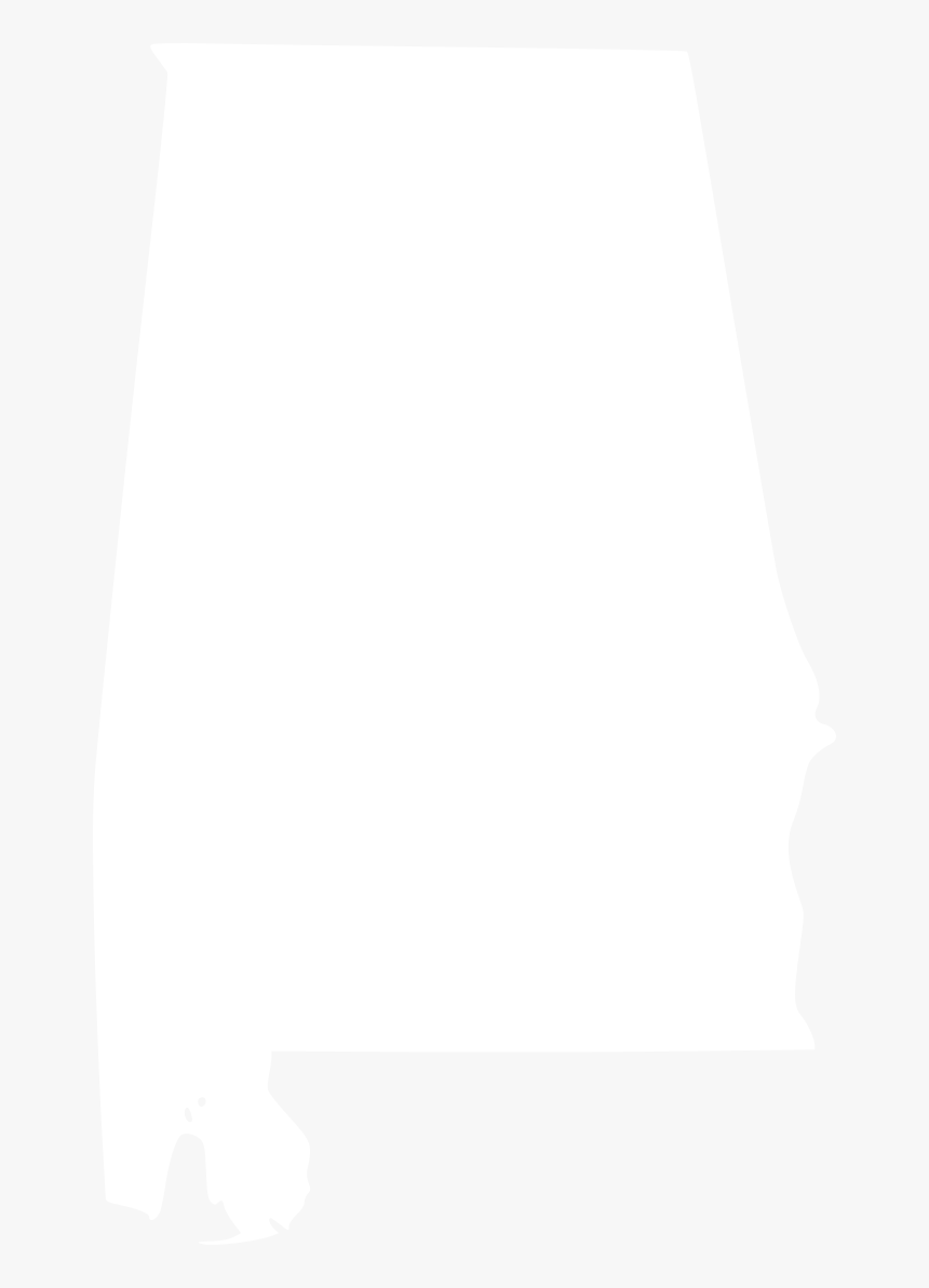 State Of Alabama In White, HD Png Download
