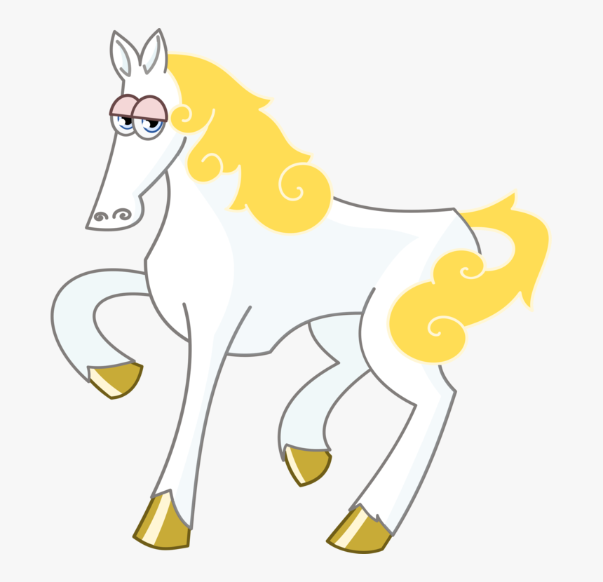 Transparent Quarter Note Clipart - White Horse Png Clipart Cartoon, Png Download