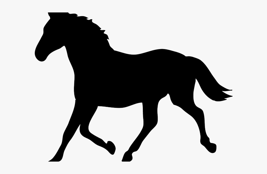 Hound Clipart Horse - Stencil Of A Horse, HD Png Download