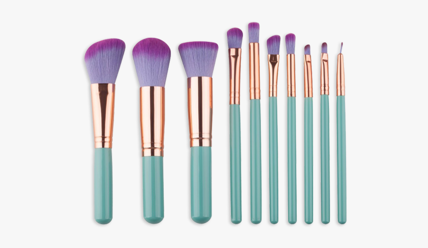 Makeup Brushes Png - Pinceis Para Contorno E Pó E Base, Transparent Png