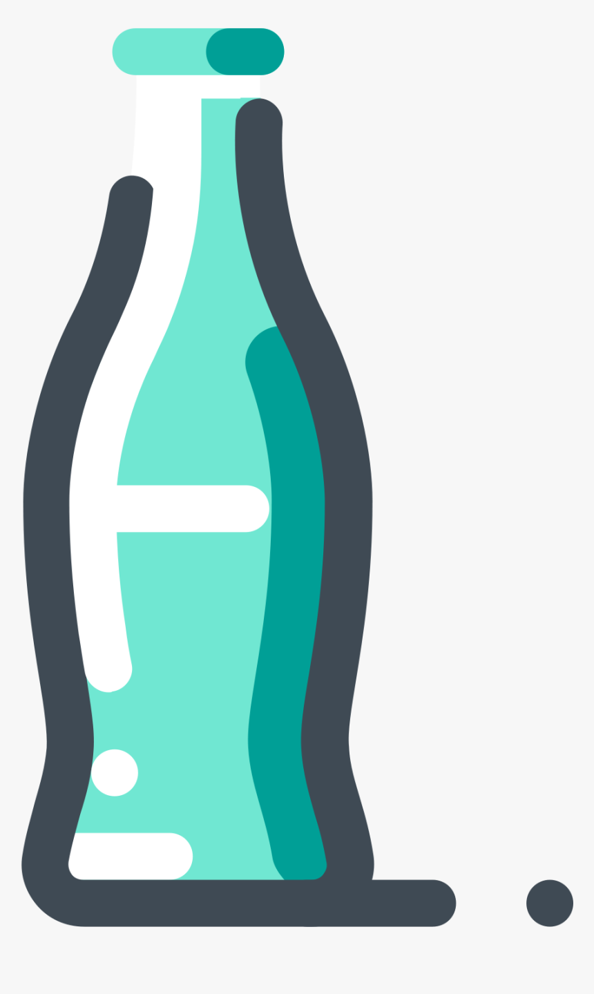 Glass Soda Bottle Png, Transparent Png