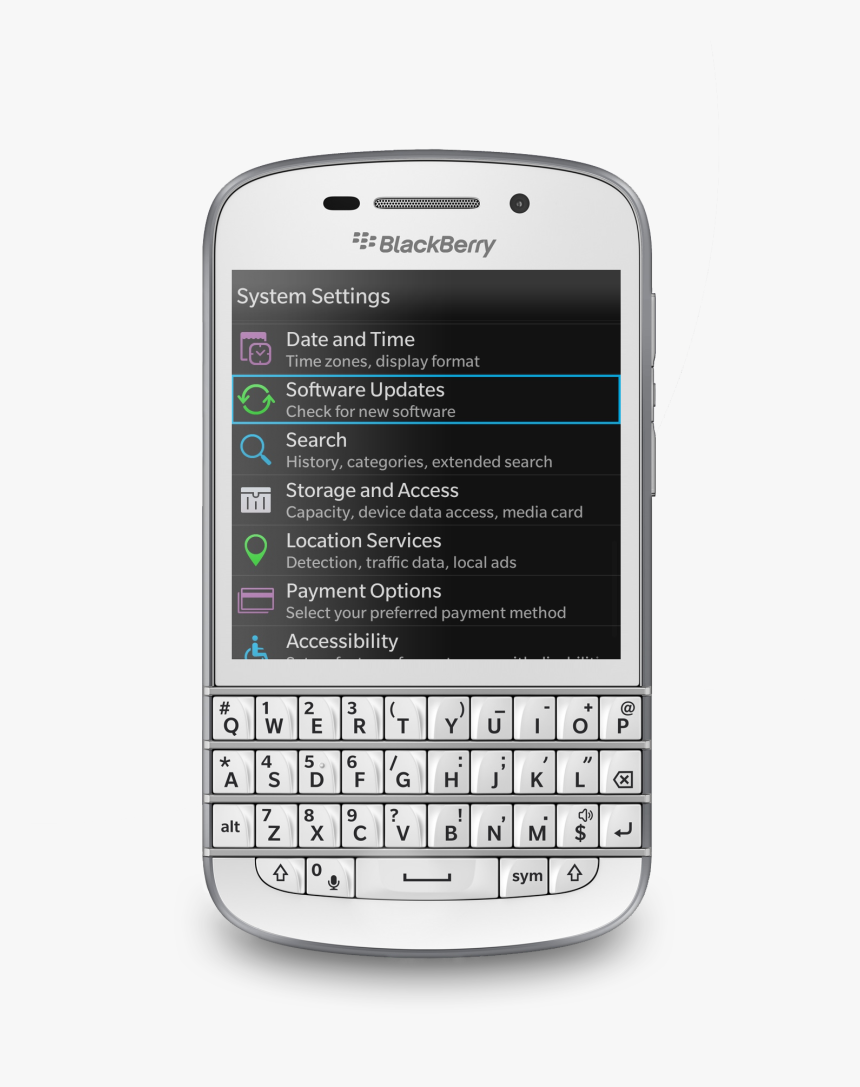 Q10 Update - Blackberry Os 10 Terminal, HD Png Download