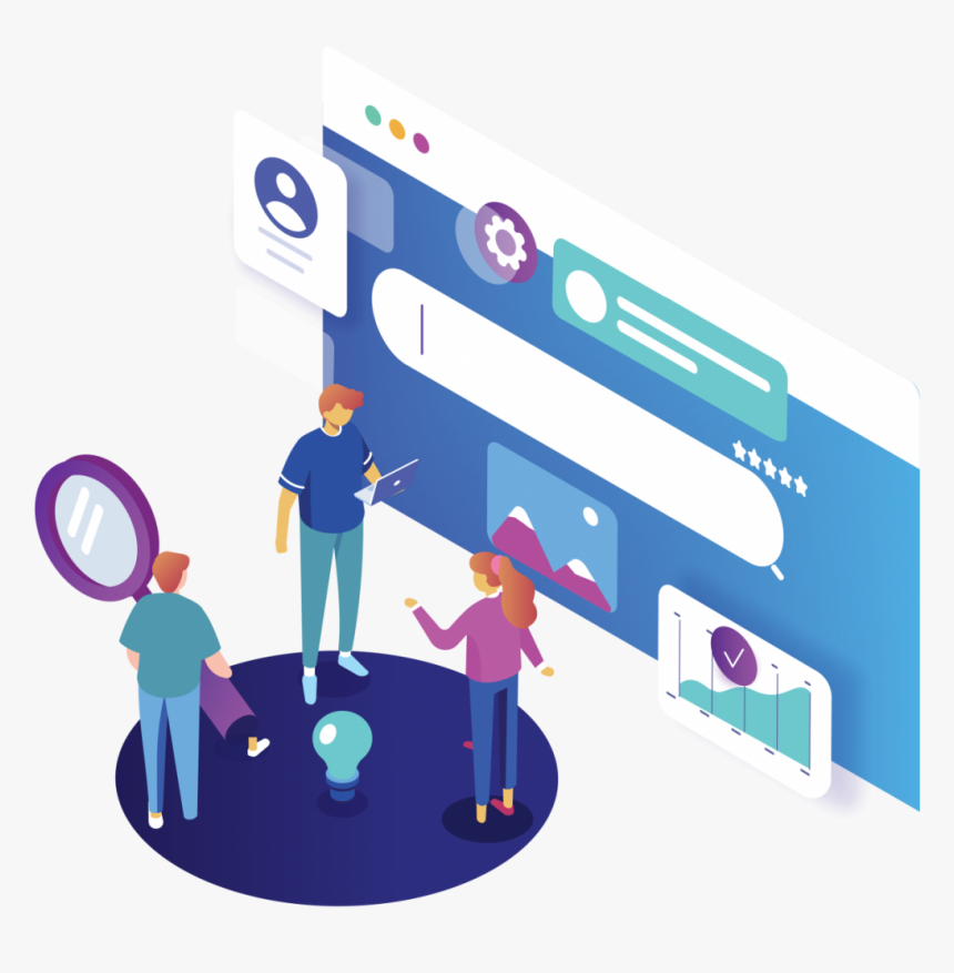 Web Design Wordpress Seo Ads Marketing - Seo Isometric Png, Transparent Png