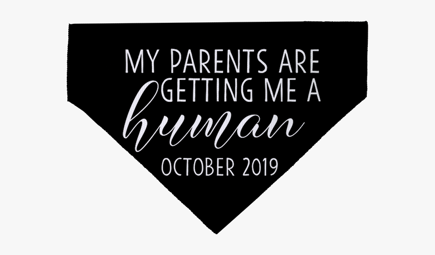 Black Pregnancy Announcement Pet Scarf 
title Black - Calligraphy, HD Png Download