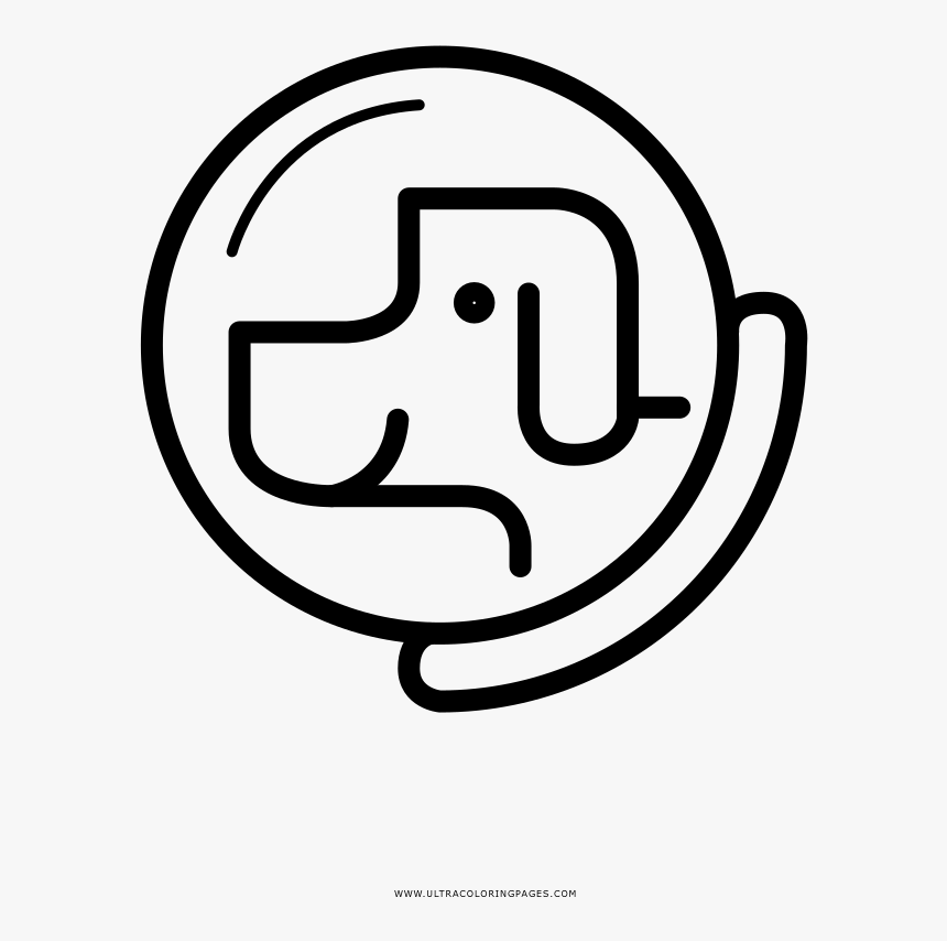 Spaceman Coloring Page - Circle, HD Png Download