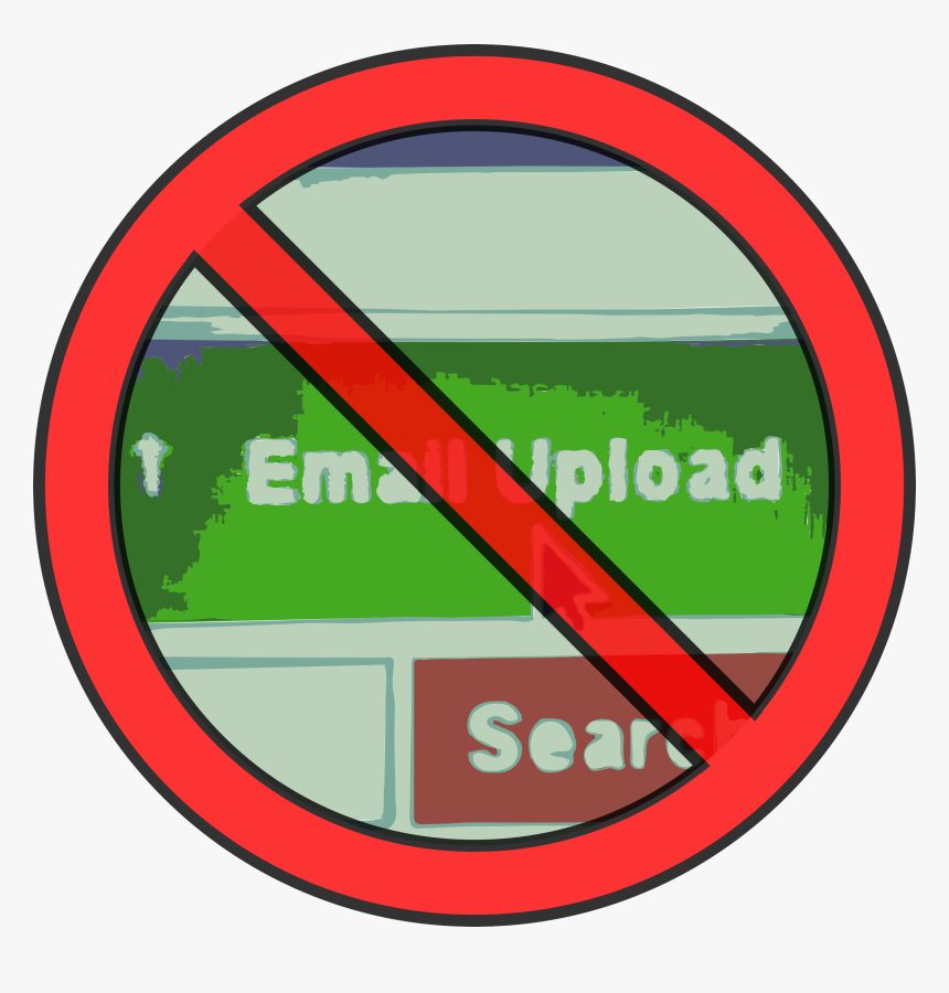 No Email Uploads Clip Arts - Circle, HD Png Download