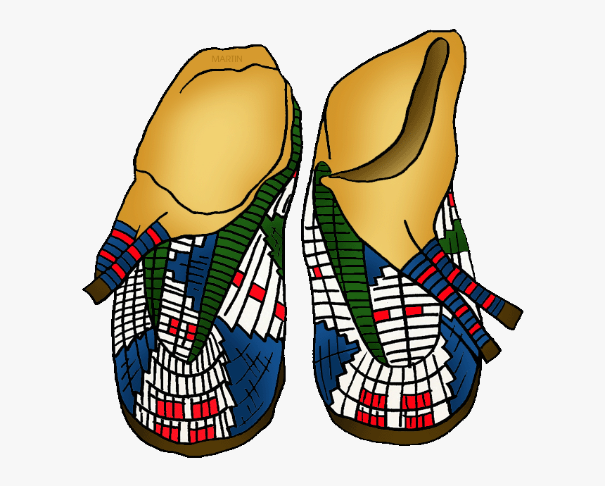 Native American Clipart Moccasin - Native American Moccasins Clipart, HD Png Download