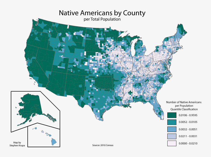 Native American Population Per County - Women Population In Us, HD Png Download