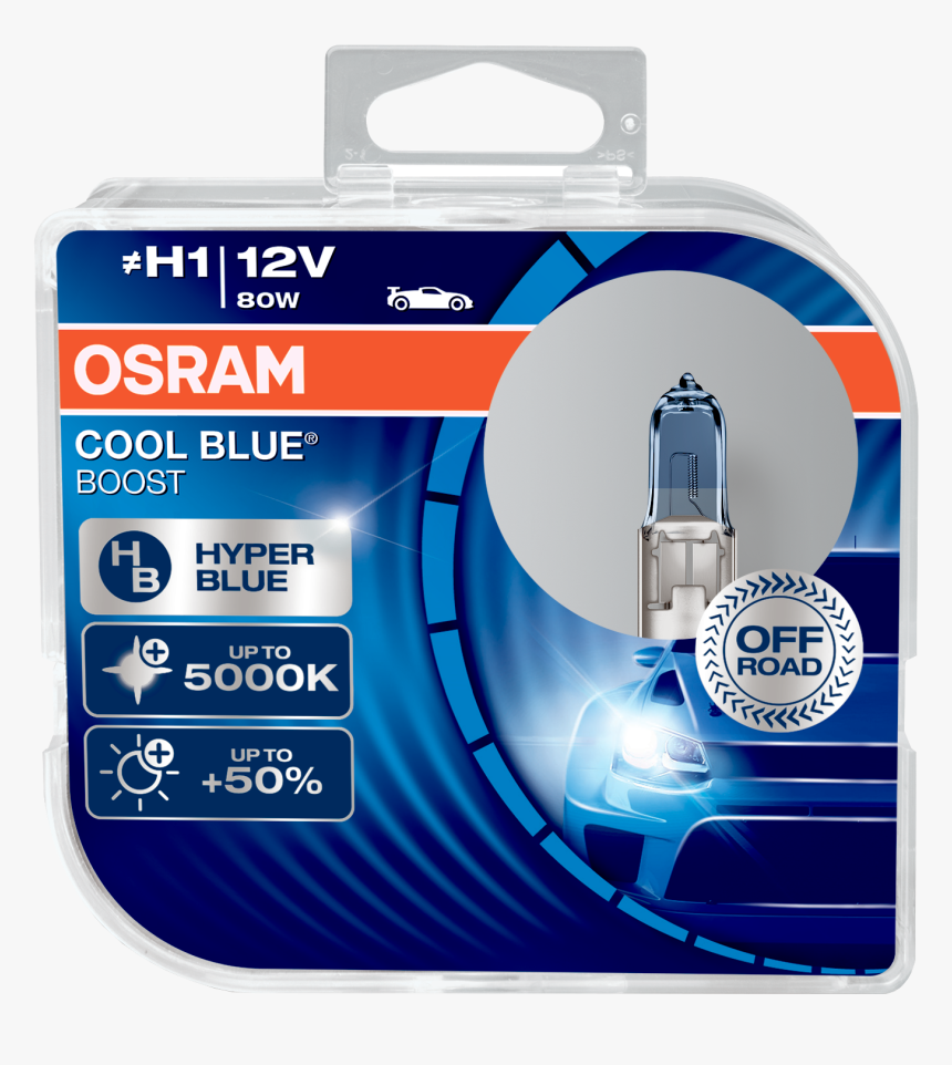 H1 Osram Cool Blue Boost 12v 80w 448 Halogen Bulbs - Osram H7 Off Road, HD Png Download