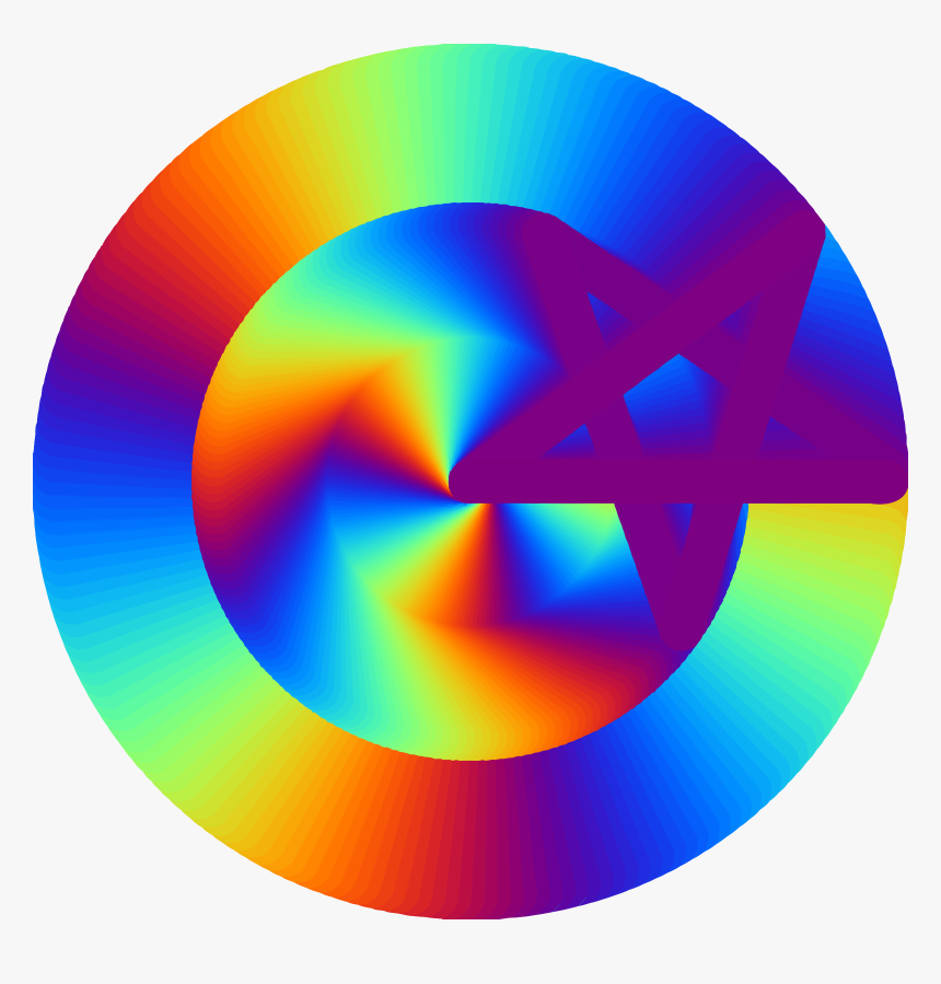 Psychedelic Pentagram Clip Arts - Psychedelic Pentagram, HD Png Download