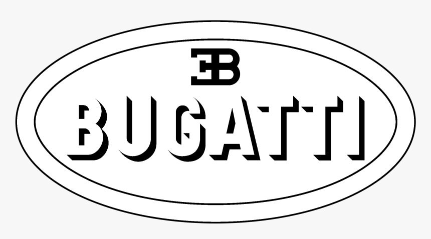 Bugatti Logo Black And White - Bugatti White Logo Png, Transparent Png
