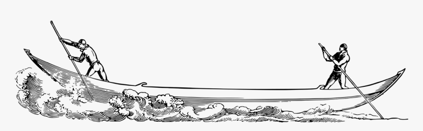 Perahu Dayung Vektor, HD Png Download