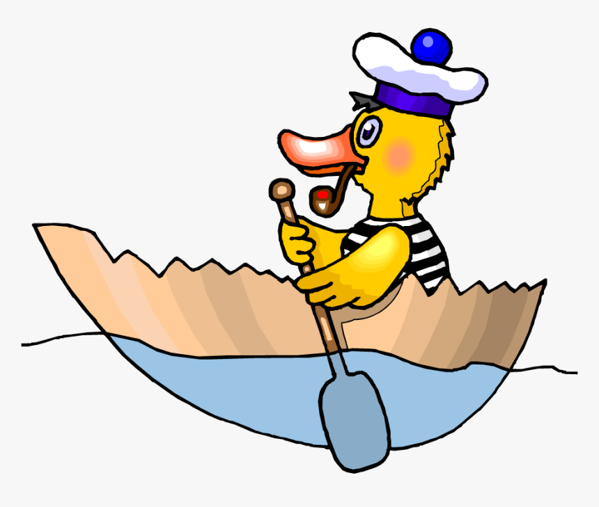 Transparent Row Boat Png - Duck Rowing A Boat, Png Download