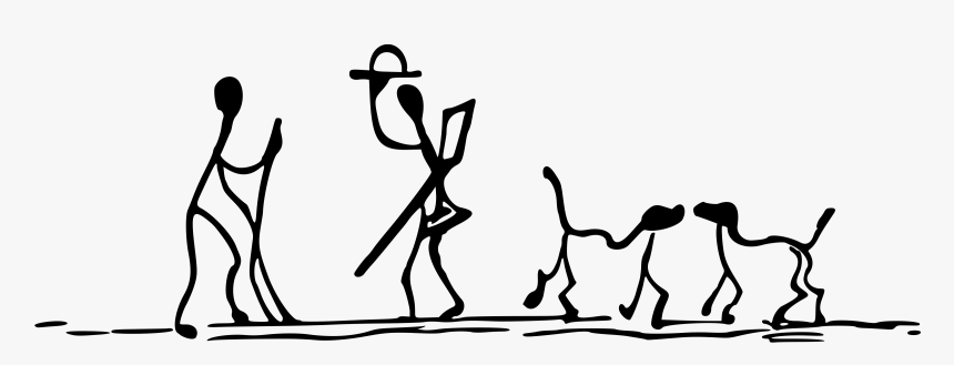 Walking The Dogs 2 Clip Arts - Strichmännchen Hund, HD Png Download