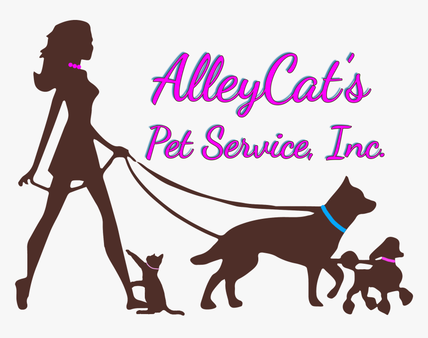 Logo - Woman Walking Dogs Silhouette, HD Png Download