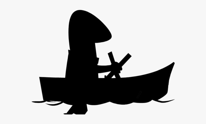 Rowing Boat Clipart Png Transparent Images - Silhouette, Png Download