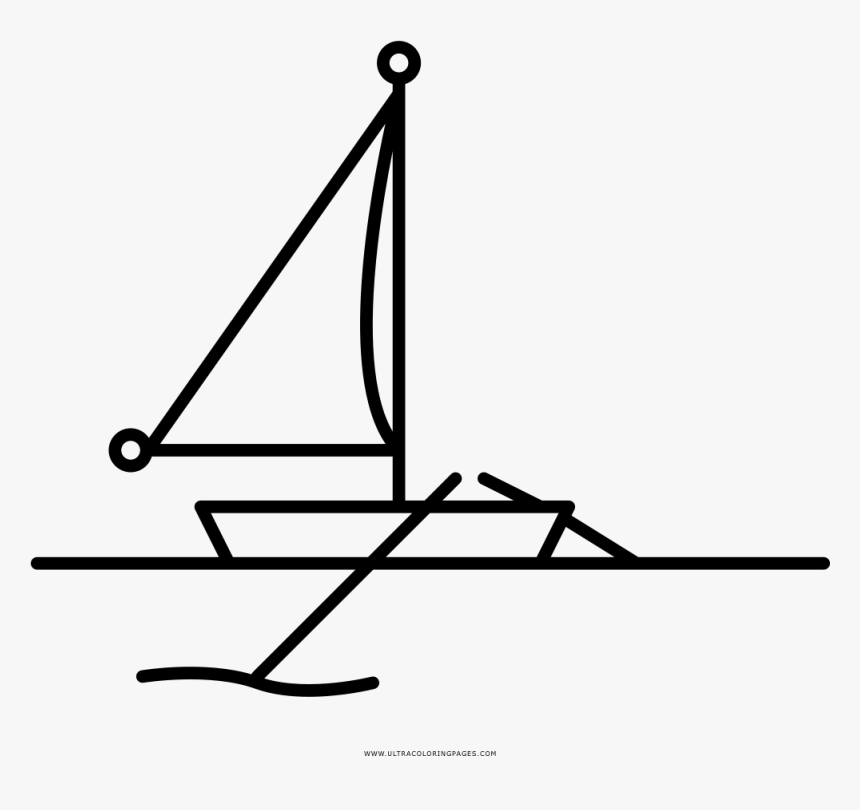 Row Boat Coloring Page - Line Art, HD Png Download