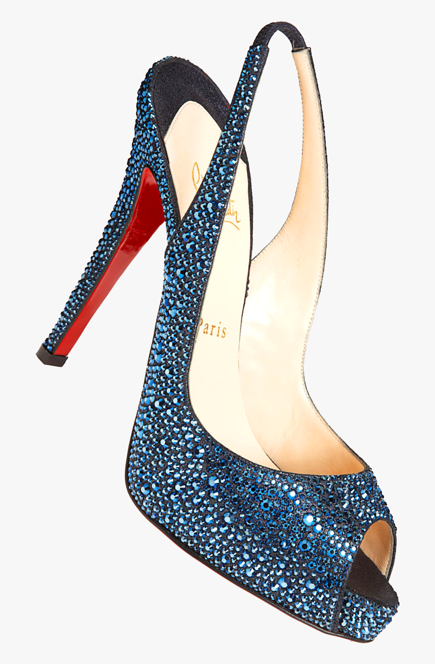 Christian Louboutin Heels Png File - Blue High Heels Shoes Transparent Background, Png Download