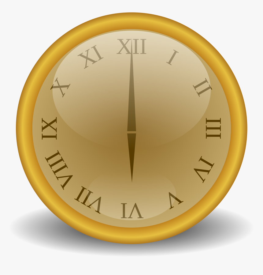 Golden Clock - Golden Clock Clipart, HD Png Download