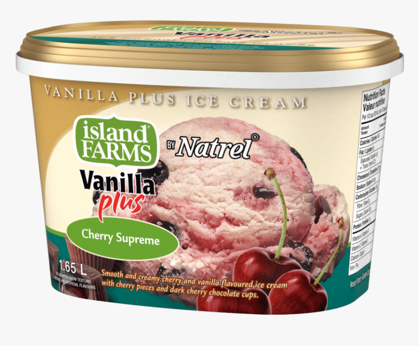 Smooth, Creamy Cherry And Vanilla Flavoured Ice Cream - Chocolate Vanilla And Cherry Ice Cream, HD Png Download