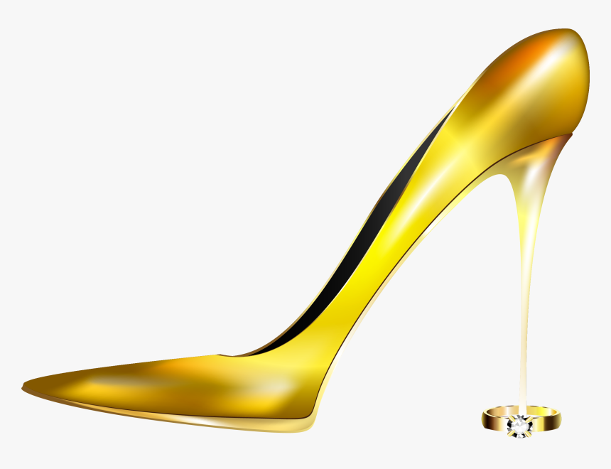 Picture Freeuse Library Heels Vector Gold Heel - Gold High Heel Png, Transparent Png