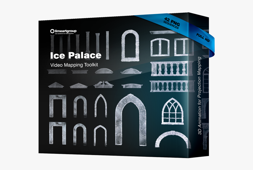 Ice Palace Video Mapping Winter - Graphic Design, HD Png Download