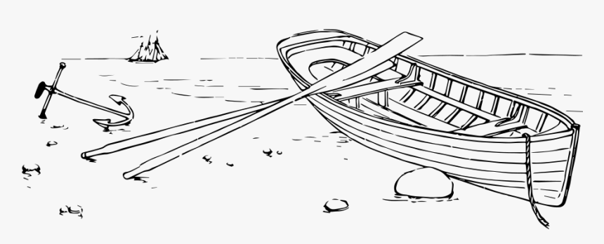 Rowboat - Sketch, HD Png Download