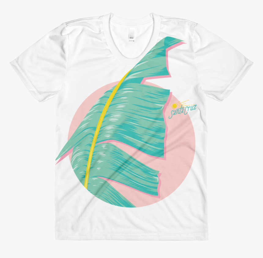 Banana Leaf Women S T-shirt - Plain White T Transparent, HD Png Download