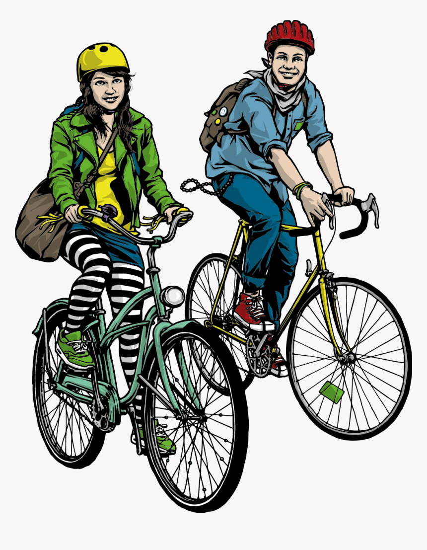Schulweg Mit Velo, HD Png Download