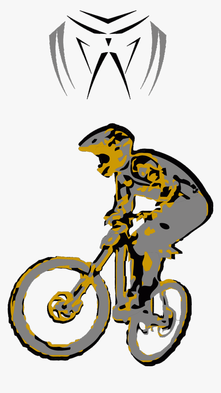 Mountain Bike Downhill Vector - Downhill Mountain Bike, HD Png Download
