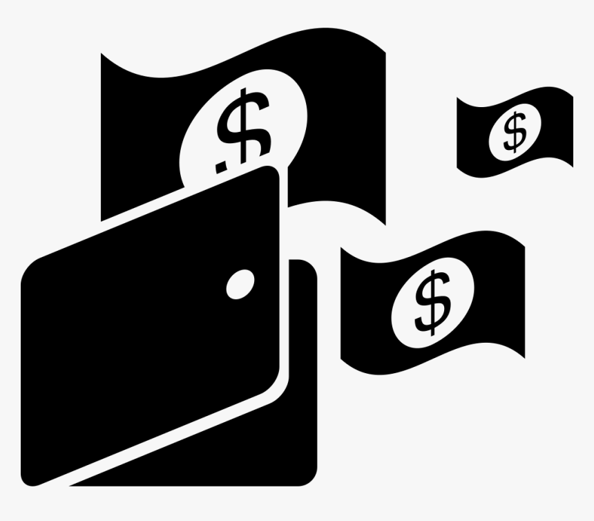 Wallet And Three Dollar Bills - Iconos De Billeteras, HD Png Download
