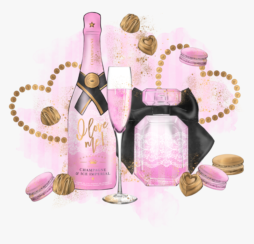 Valentine Pink Champ - Champagne Pink Png, Transparent Png