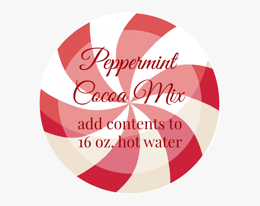 Transparent Hot Chocolate Clipart Png - Peppermint Hot Chocolate Label, Png Download