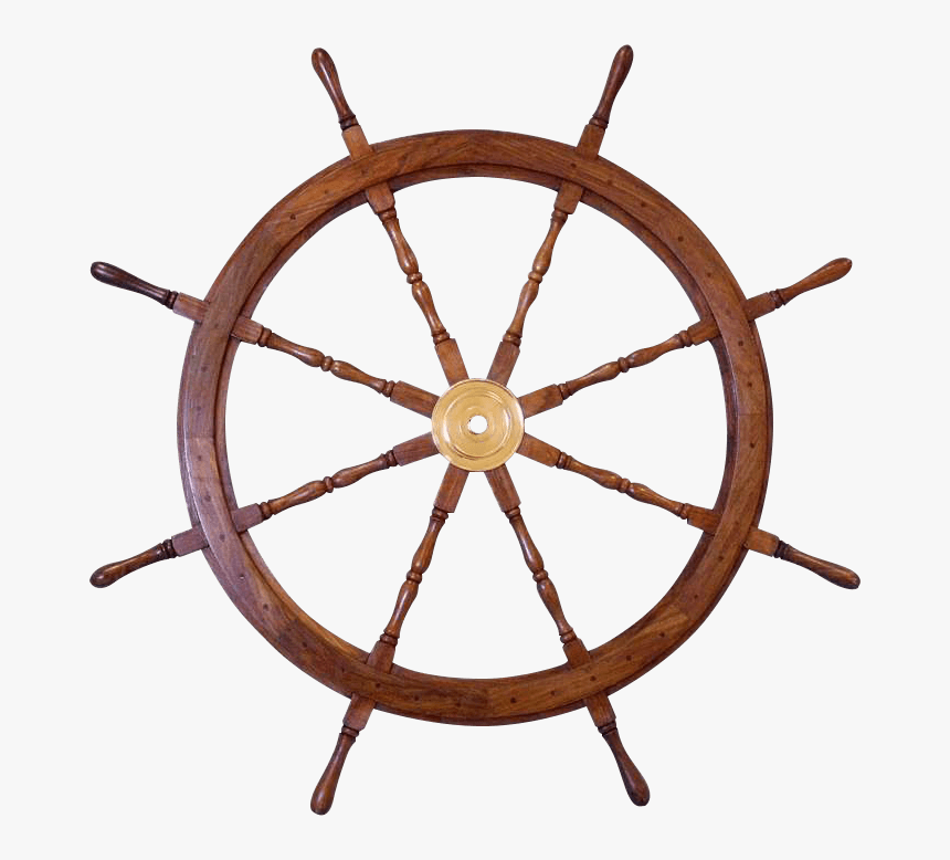 Wooden 48-inch Ship Wheel - Ship Wooden Steering Wheel, HD Png Download