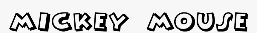 Mickey Mouse - Mickey Mouse Font Png, Transparent Png