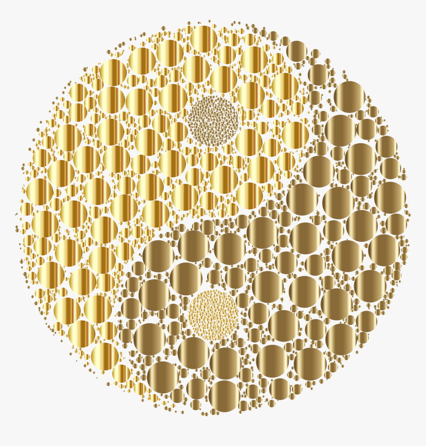 Golden Circles Yin Yang No Background Clip Arts - Circle, HD Png Download