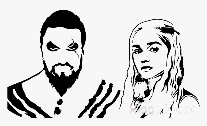 Game Of Thrones Stencil Clipart Khal Drogo Daenerys - Khal Drogo T Shirt, HD Png Download