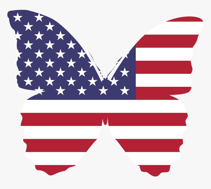 Veterans Day,flag,flag Of The United States - Usa Flag Butterfly Clip Art, HD Png Download